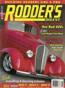 RODDER'S DIGEST 2008 AUG - HIDDING WIRES IN DOOR HINGES, CUSTOM HEADER GUIDE